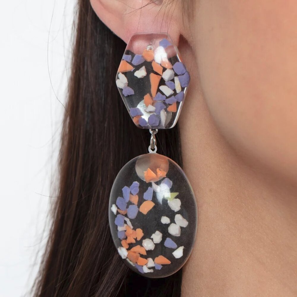 Paparazzi Jewelry Accessories - Flaky Fashion - Orange Earrings - Vintage